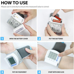 CK-102S Digital Wrist Blood Pressure Monitor For Measuring Arterial Pressure