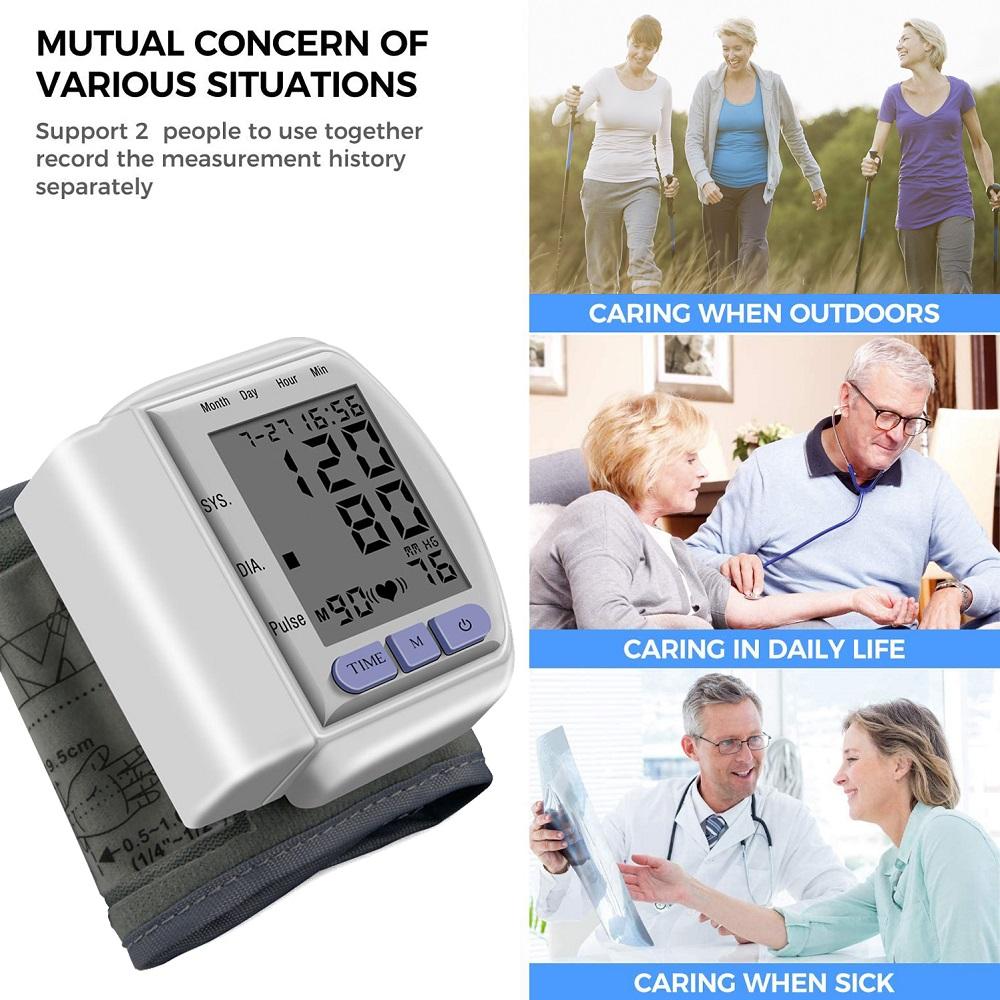 CK-102S Digital Wrist Blood Pressure Monitor For Measuring Arterial Pressure