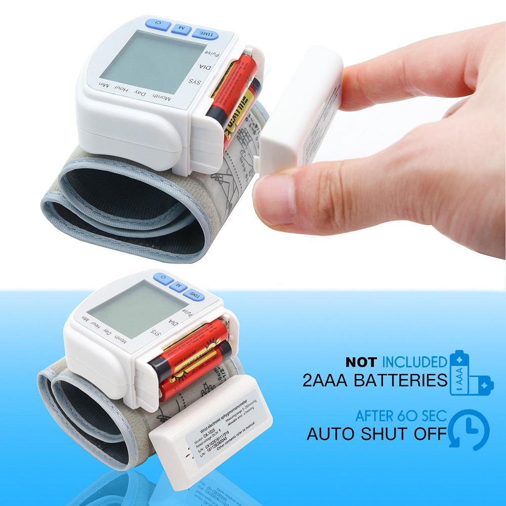 CK-102S Digital Wrist Blood Pressure Monitor For Measuring Arterial Pressure