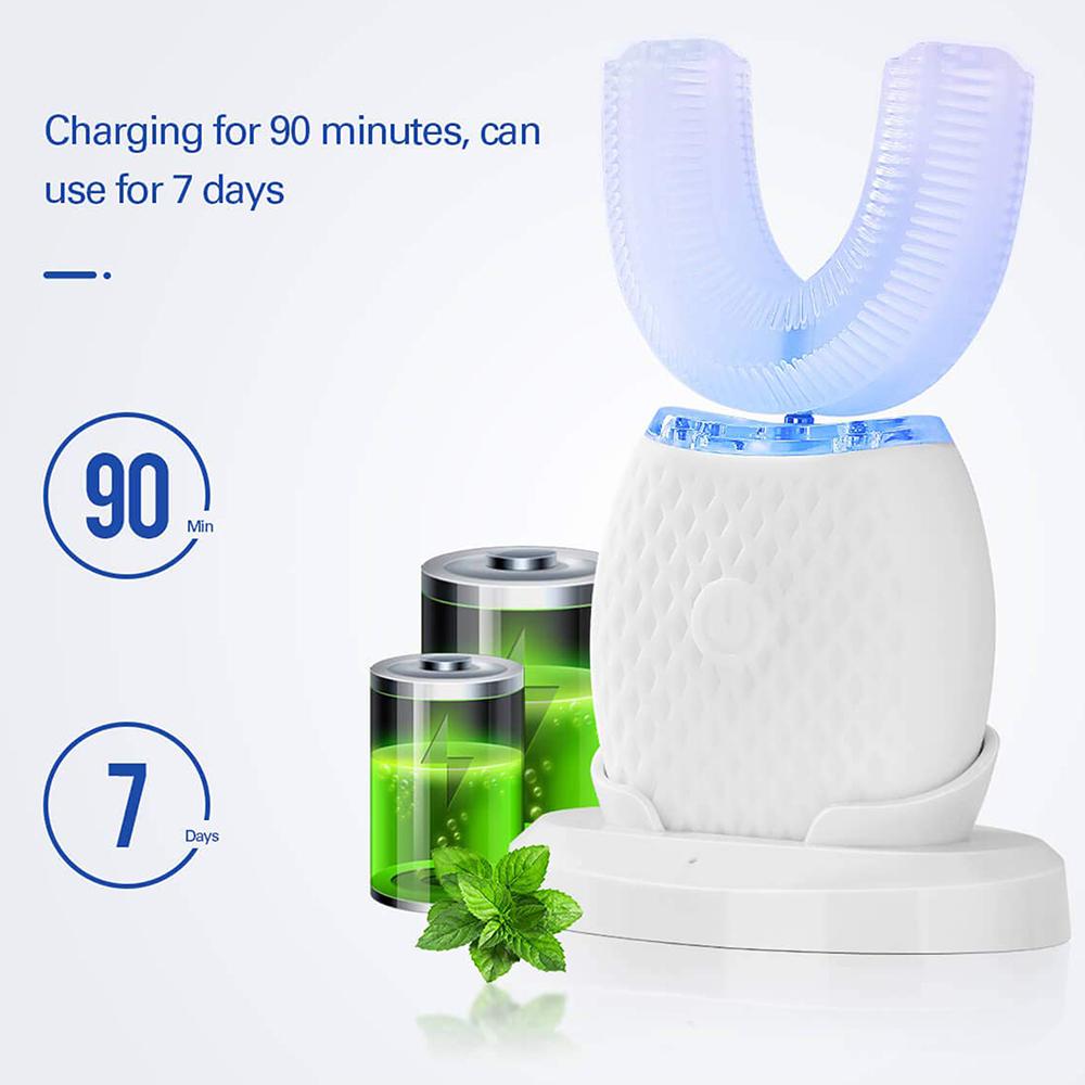 New Smart U-Shaped Silicone Electric Toothbrush 360 ultrasonic Electric Toothbrush