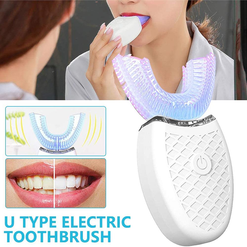 New Smart U-Shaped Silicone Electric Toothbrush 360 ultrasonic Electric Toothbrush