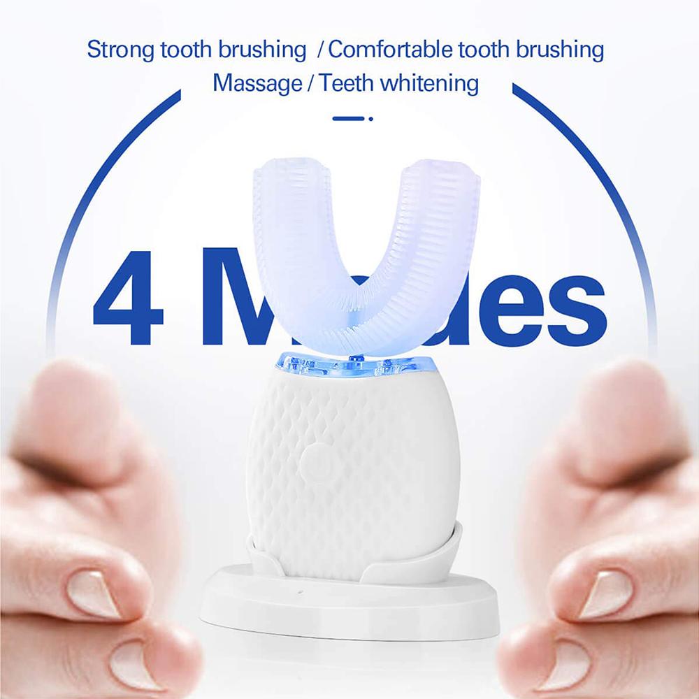 New Smart U-Shaped Silicone Electric Toothbrush 360 ultrasonic Electric Toothbrush