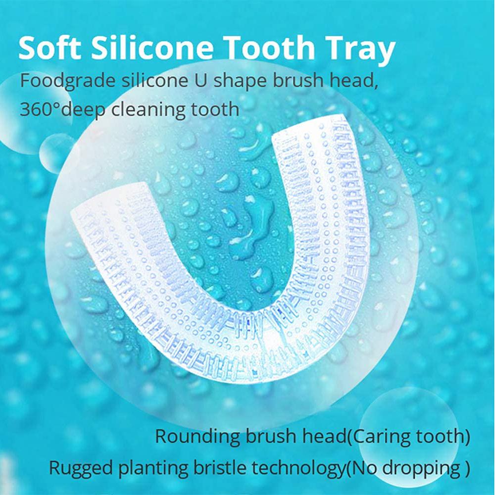 New Smart U-Shaped Silicone Electric Toothbrush 360 ultrasonic Electric Toothbrush