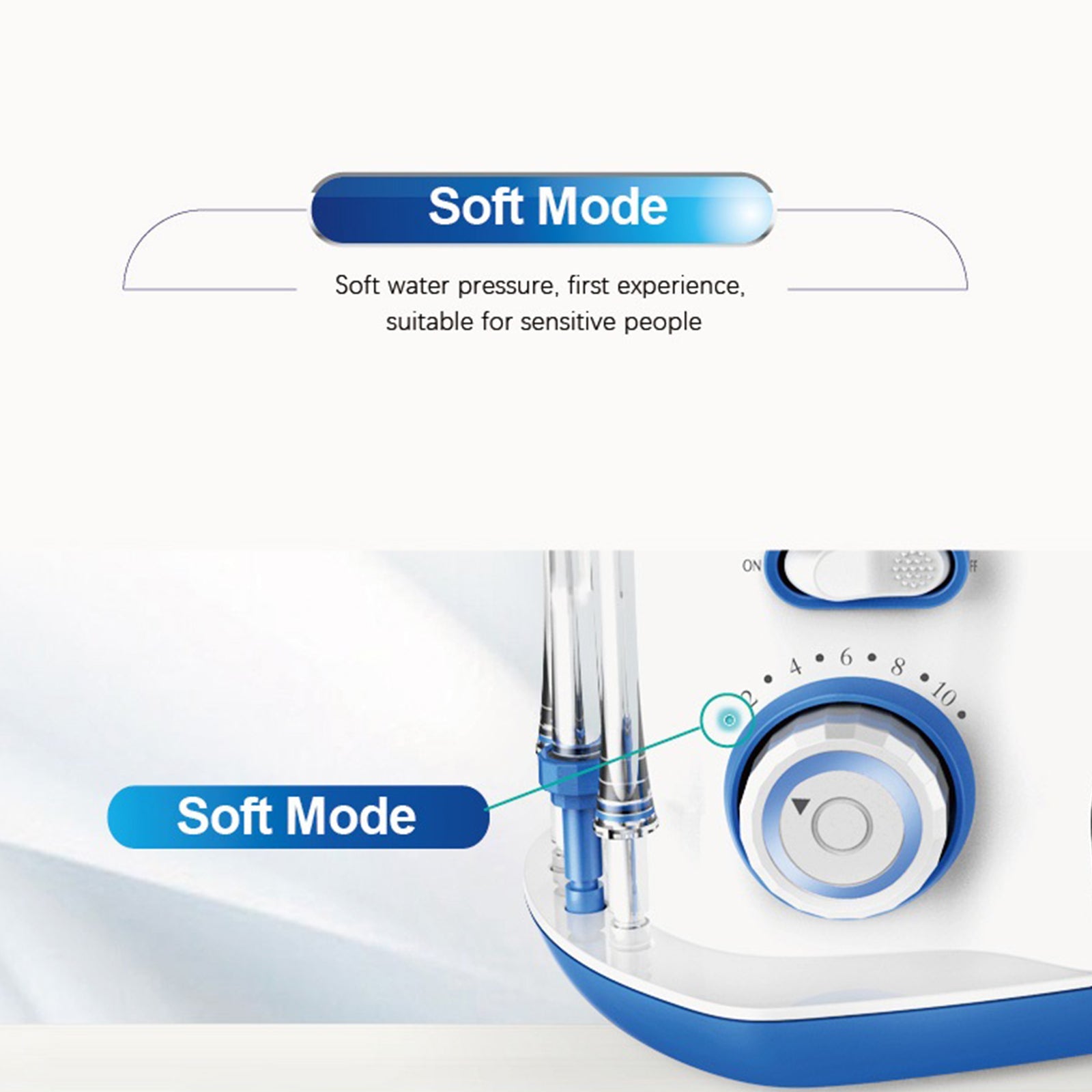 Water Flosser Oral Irrigator with 10 Adjustable Water Jet Pressures, 800ml Capacity