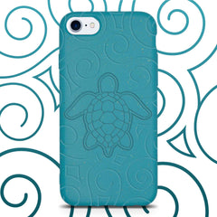 Ocean Turtle -  Biodegradable phone case - Ocean Blue and Black