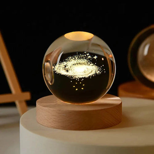 3D Laser Engraved Crystal Sphere