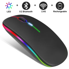 Bluetooth 5.2 RGB Wireless Rechargeable Mouse