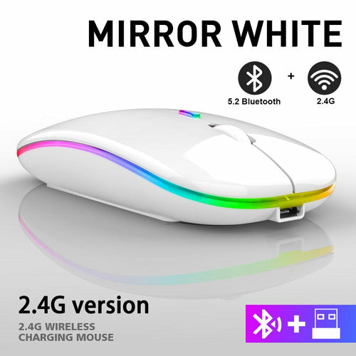 Bluetooth 5.2 RGB Wireless Rechargeable Mouse