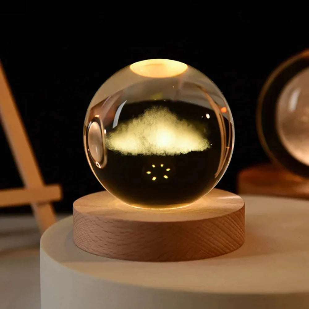 3D Laser Engraved Crystal Sphere