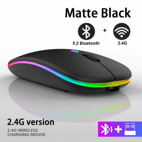 Bluetooth 5.2 RGB Wireless Rechargeable Mouse