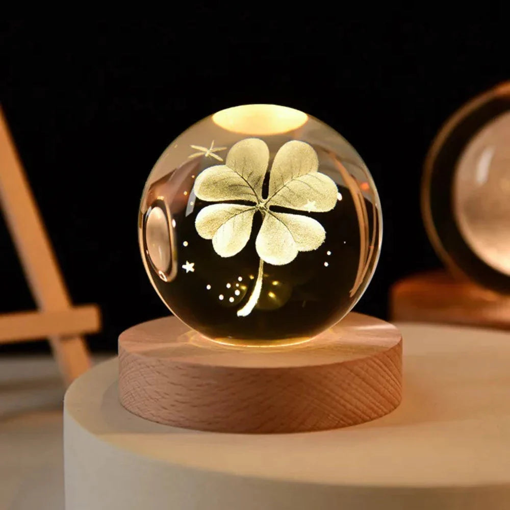 3D Laser Engraved Crystal Sphere