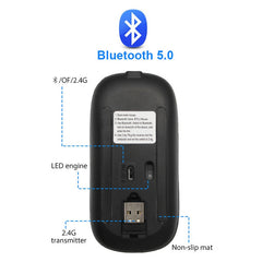 Bluetooth 5.2 RGB Wireless Rechargeable Mouse