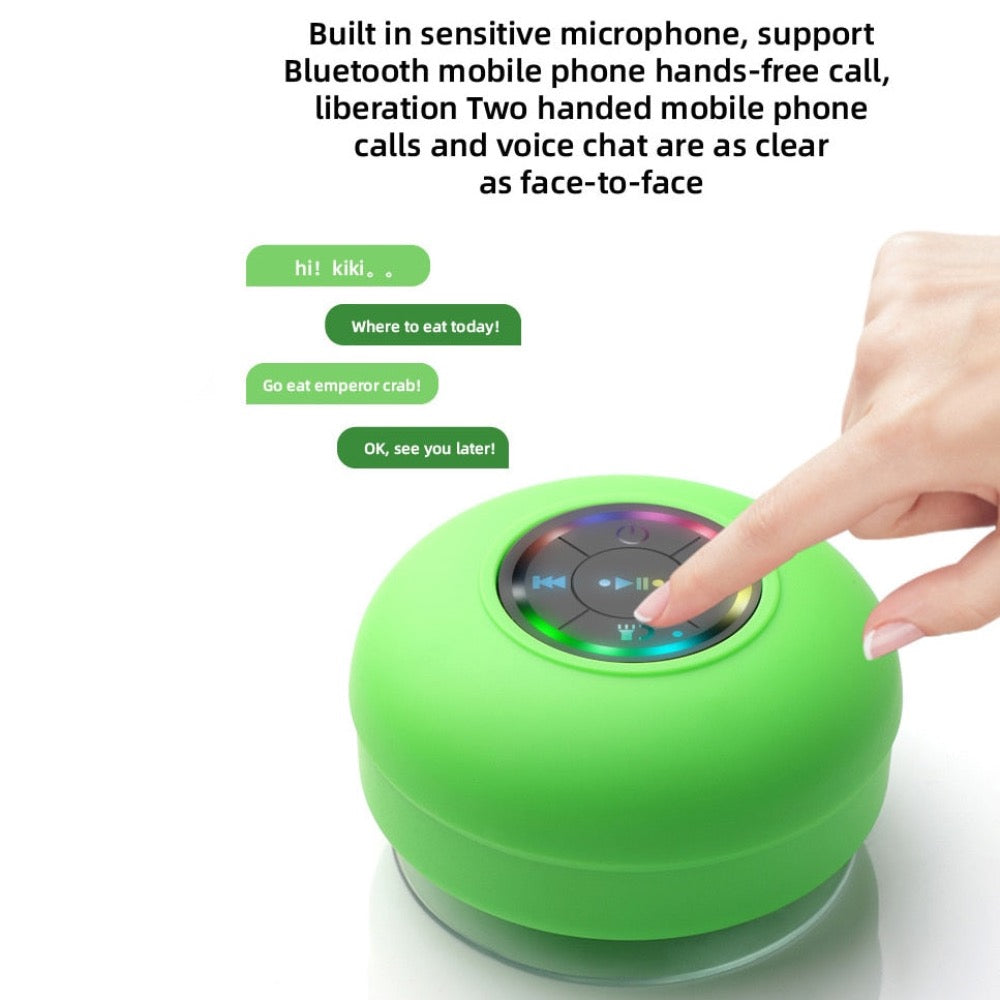 Mini Waterproof RGB Bluetooth Speaker with Microphone