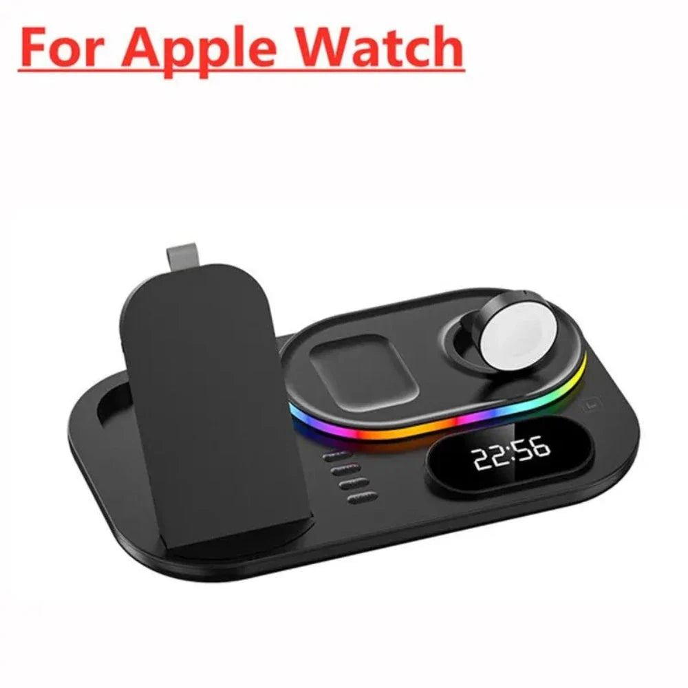 4 in 1 LED Wireless Fast Charging Station