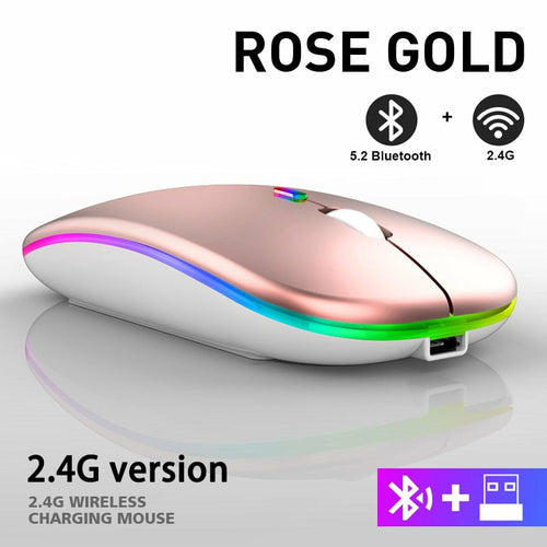 Bluetooth 5.2 RGB Wireless Rechargeable Mouse