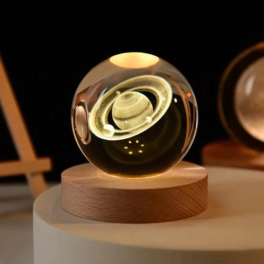 3D Laser Engraved Crystal Sphere