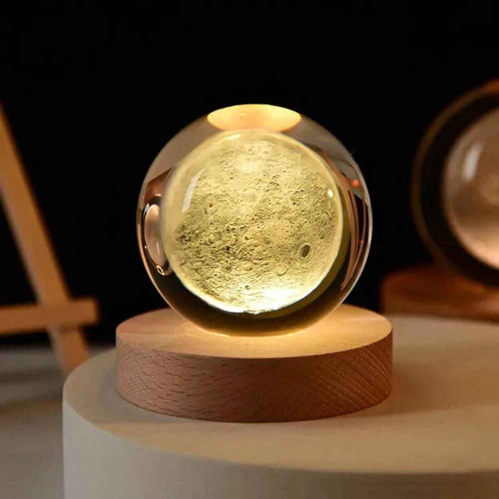 3D Laser Engraved Crystal Sphere