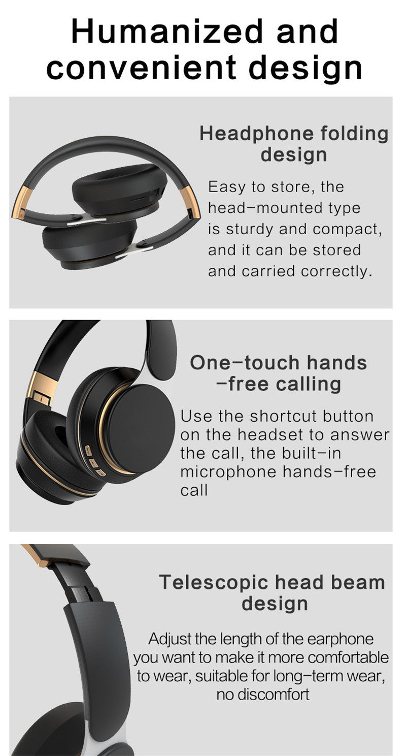 Dragon TX7PRO Wireless Bluetooth 5.0 Gaming Headsets with TF card slot