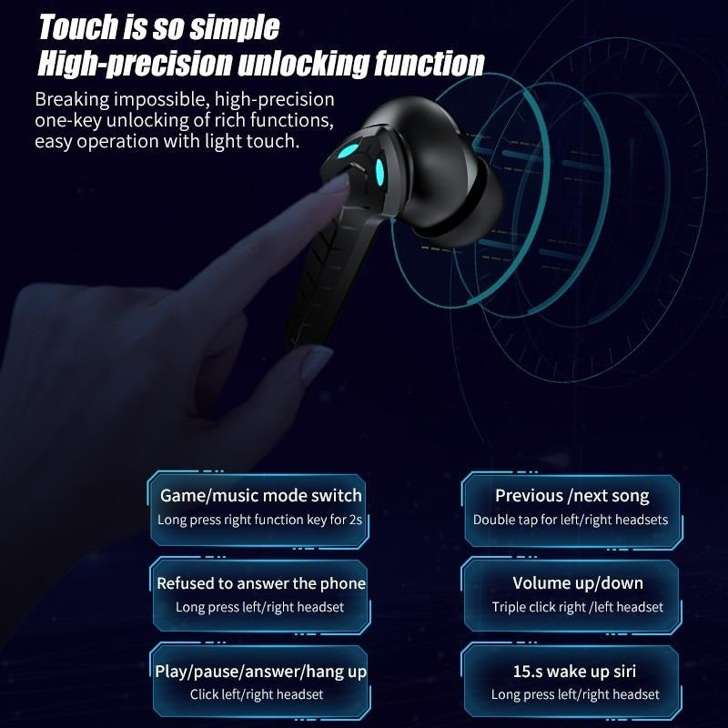 Dragon AX-7P36 PRO True Wireless Bluetooth 5.2 Gaming Earphones