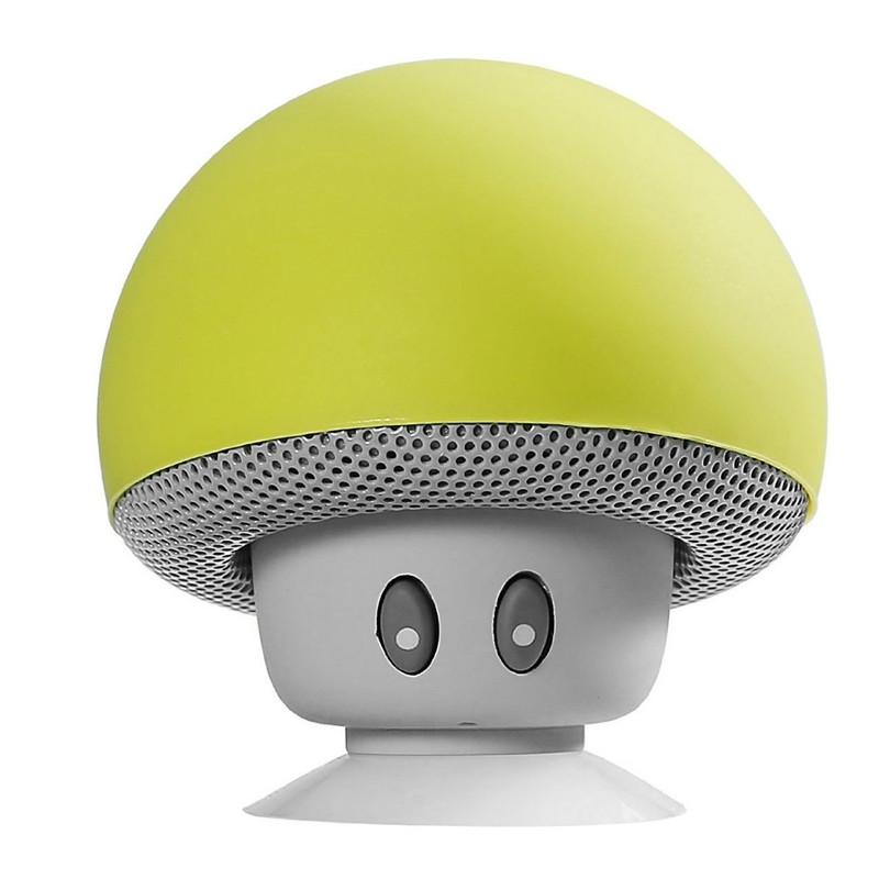 Mini Portable Speaker, Mushroom Shape Speaker, Builtin Microphone for HandsFree Calling, Mobile Phone Holder Function