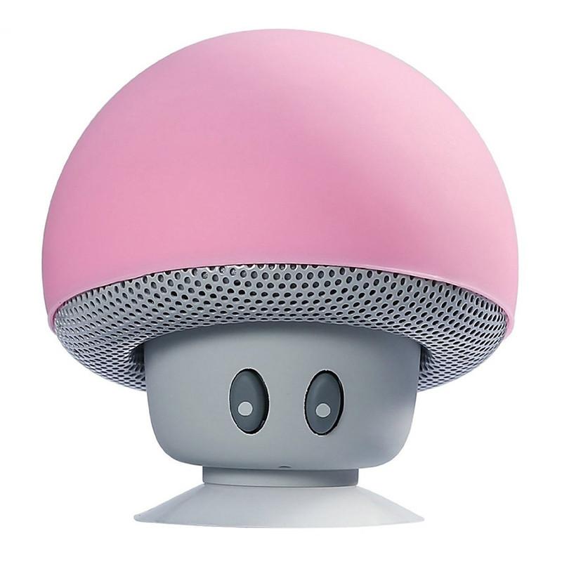 Mini Portable Speaker, Mushroom Shape Speaker, Builtin Microphone for HandsFree Calling, Mobile Phone Holder Function