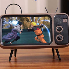 Retro TV design Bluetooth Speaker & Phone Holder